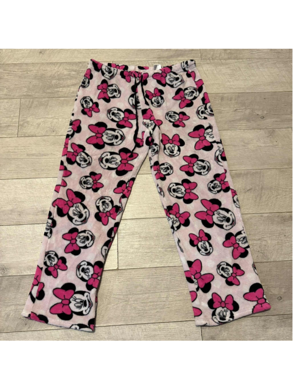 Girls Minnie Mouse Disney Pajama Pants Size L/G Pink Black